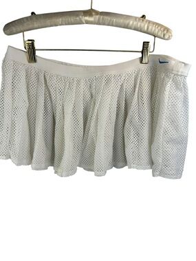 Nike Serena Williams vintage SPHERE DRY net skirt Large Y2K sheer white